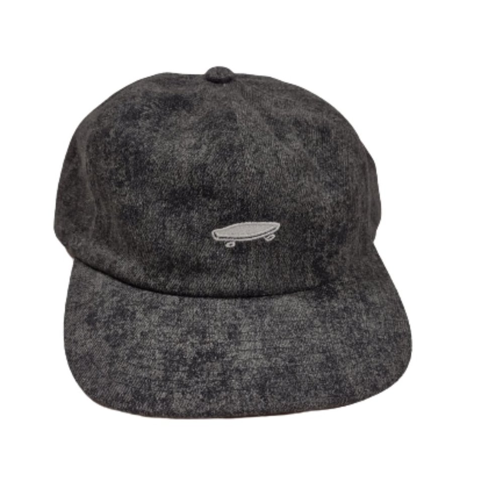 Vans MN Salton II Gray Baseball Hat with White Skateboard One Size Adult Cotton